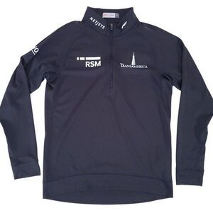 KJUS ZACH JOHNSON Golf Pullover Shirt Size S Masters Black Half Zip